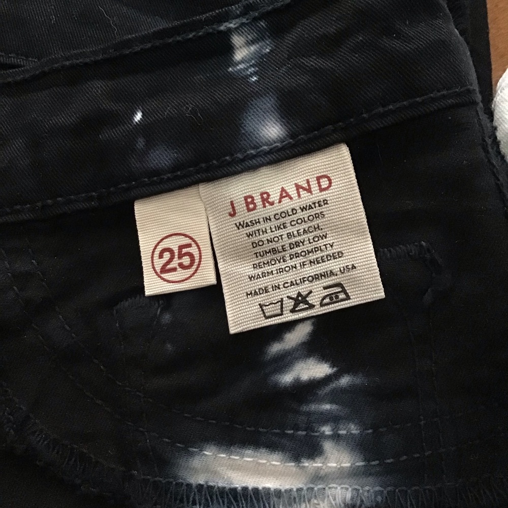 SALE J BRAND BLACK & WHITE TIE DYE SKINNY w/ STRETCH - Picture 2 of 11